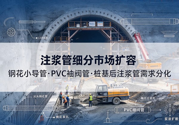 炎陵注浆管细分市场扩容，隧道钢花小导管、PVC 袖阀管、桩基后注浆管需求分化